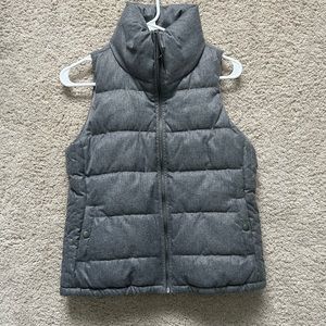Women Old Navy Puff Vest Grey XS